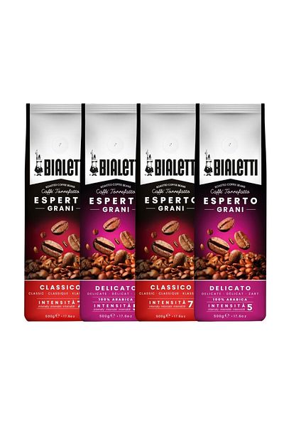 Bialetti 4 Pieces Delicato and Classico 500 Gr Core Coffee