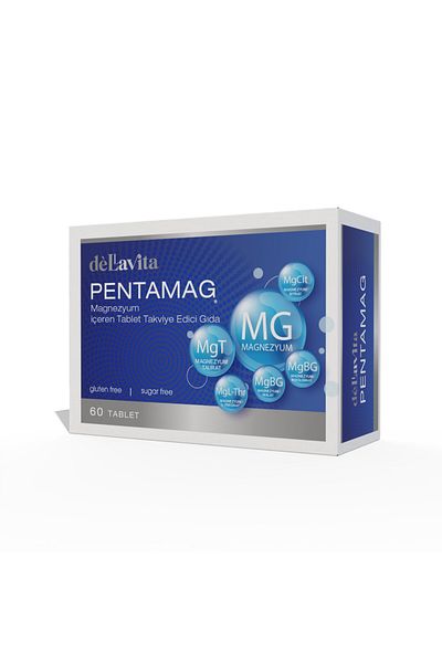 Dellavita Pentamag (5-Magnesium Complex), Magnesium-Containing Tablet Supplement Food
