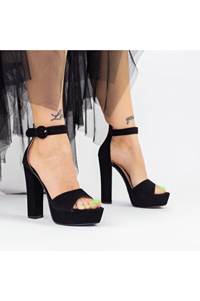 mei Sandale Dama cu Toc gros si Platforma KV50 Black |