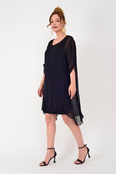 Park Moda 6129 Düz Desen Sırt Fiyonklu İpek Tunik