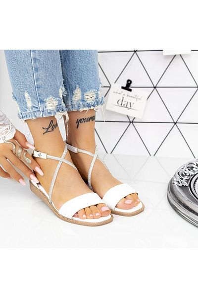 mei Women's Sandals 2PT5 White