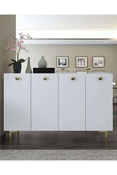 DEMONTE DECOR BETTYDD (KM120) KONSOL BEYAZ-BEYAZ-ALTIN