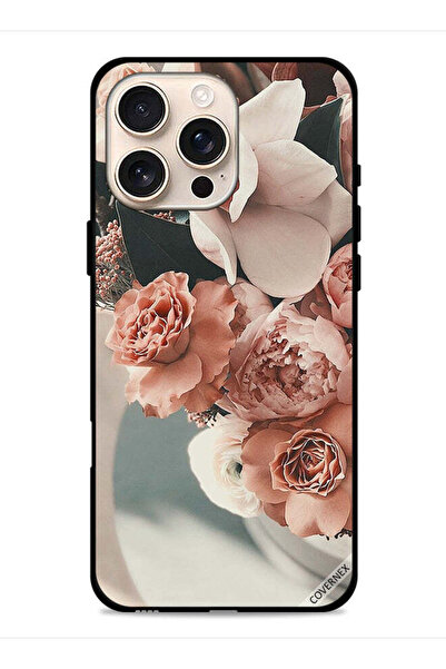 Covernex غطاء حماية لجهاز Apple iPhone 16 Pro Max، باقة من أزهار الخوخ الجميلة