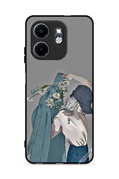 Covernex Infinix Smart 9 4G Protective Case Cover Cap Girl Wearing Coat Art