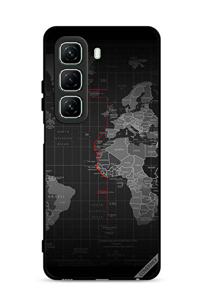 Covernex غطاء حماية لهاتف Infinix Hot 50 5G بتصميم خريطة العالم