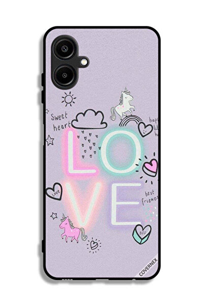 Covernex غطاء حماية لهاتف سامسونج جالاكسي M06 5G بطبعة قلب جميل ووحيد القرن