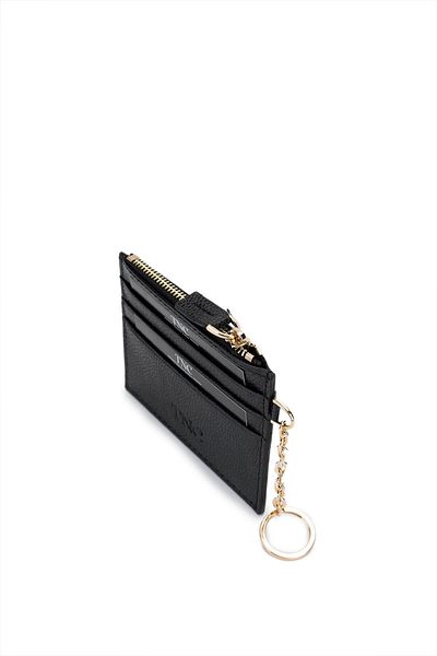 Tamer Tanca Unisex Genuine Leather Black Caviar Card Holder