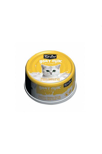 Kit Cat Kit Kat Cat Food with Chicken Strips, Cheese & Goat Milk, 24 Pieces