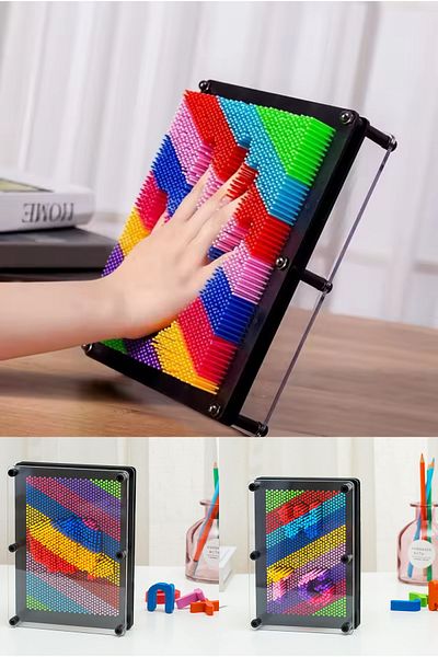 Wolawood Pinart 3D Printing Toy Colorful Decorative Massage Stress Relief Needle Art Table Fun Gift