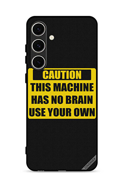 Covernex غطاء حماية لهاتف Samsung Galaxy S24 FE 5G تحذير: هذا الجهاز لا يحتوي على دماغ استخدمه بنفسك