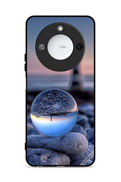 Covernex غطاء حماية لهاتف Honor X60 5G، تصوير رائع للطبيعة في زجاج دائري