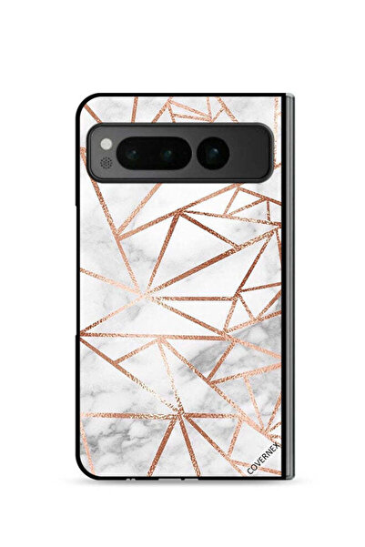 Covernex غطاء حماية لهاتف Google Pixel Fold 5G بنمط رخامي وورق جدران