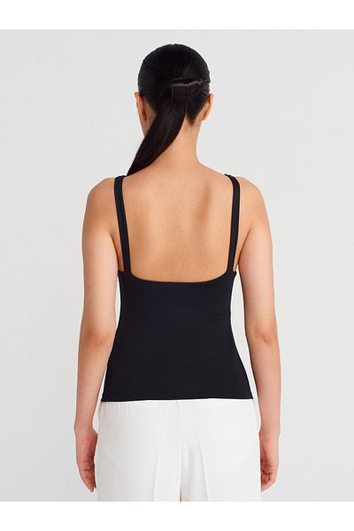 Dilvin 31943 Sleeveless Top-Black