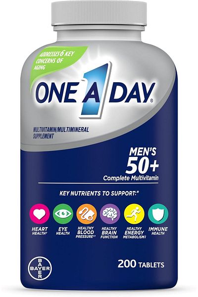 One A Day فيتامينات متعددة صحية للرجال فوق سن الخمسين، 200 قرص