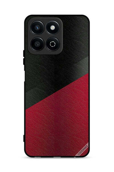 Covernex غطاء حماية جلدي بنمط هندسي لهاتف Honor X7c 4G