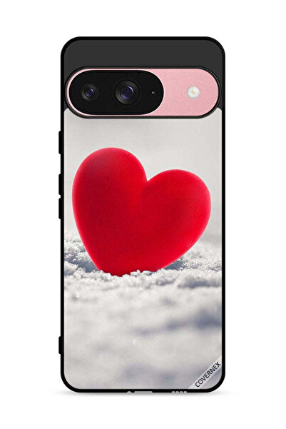 Covernex غطاء حماية لجهاز Google Pixel 9 بتصميم قلب أحمر جميل
