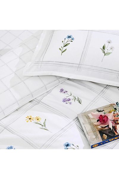 Taç Cotton bed linen with floral pattern, TAC Satin Reborn, Harmony