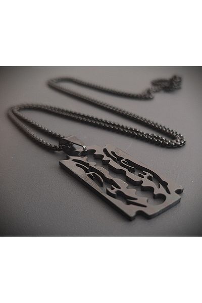 voyageaccessory Black Color Stainless Steel Hairdresser Jilet Necklace