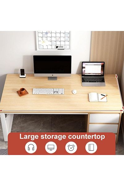 COOYA Home Office Desk, With 3 Drawers, Modern Minimalist Style, 100cm, Suitable for Home Office Bedroom
