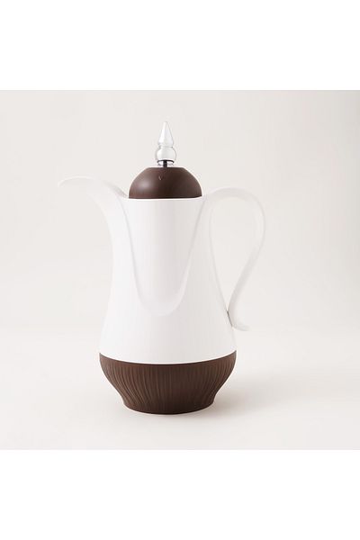 Dallaty Plastic Vacuum Flask Set Of 2, 1L, Wooden Color