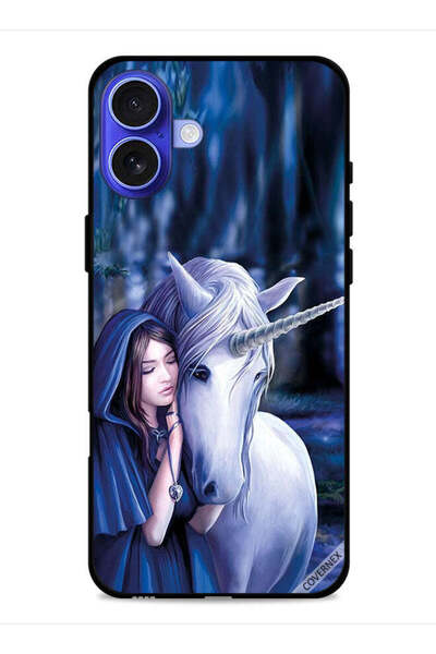 Covernex غطاء حماية لجهاز Apple iPhone 16 Plus بتصميم فتاة وحيد القرن المحبوبة
