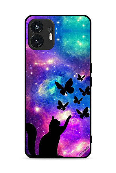 Covernex غطاء حماية لهاتف Nothing Phone (2) 5G بتصميم قطة وفراشات