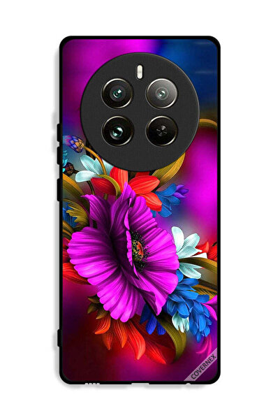 Covernex غطاء حماية لهاتف Realme 12 Pro Plus 5G برسومات زهور عالية الدقة