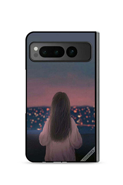 Covernex غطاء حماية لهاتف جوجل بيكسل فولد 5G بنقشة فتاة واقفة