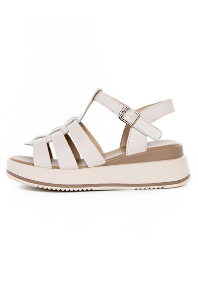 advancer Women's Platform Sandals 20295 Cream |