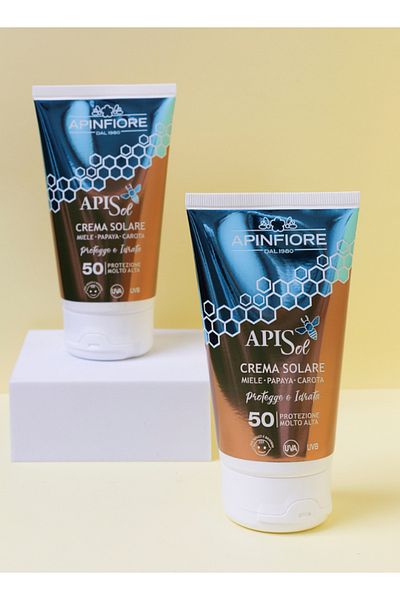 Apinfiore SPF 50 Sunscreen 150ml – With Honey, Papaya & Carrot for Radiant, Protected Skin