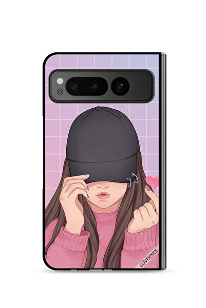 Covernex غطاء حماية لهاتف Google Pixel Fold 5G بتصميم قبعة سناب لوف جيرل