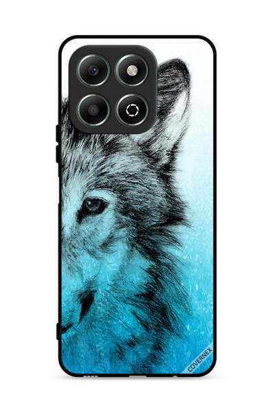 Covernex غطاء حماية لهاتف Honor X6b 4G بتصميم نصف وجه ذئب