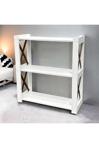 Kreslo Stylish three-shelf table for entryways and corners - Height: 80 cm, Width: 73 cm, Depth: 27 cm