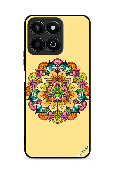 Covernex غطاء حماية لهاتف Honor Play 60 Plus 5G بنمط ماندالا دائري