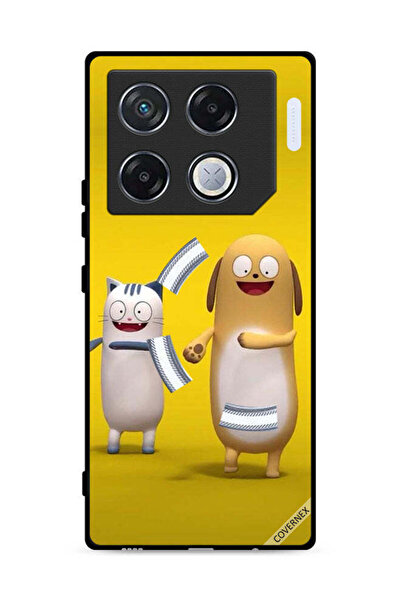 Covernex غطاء حماية لهاتف Infinix GT 20 Pro 5G بتصميم قصة القط والكلب
