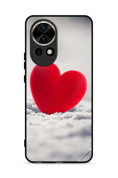 Covernex غطاء حماية لهاتف هواوي نوفا 12 5G بتصميم قلب أحمر جميل
