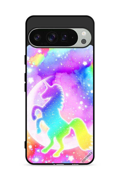 Covernex غطاء حماية لجهاز Google Pixel 9 Pro XL بتصميم وحيد القرن بألوان قوس قزح