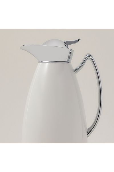 Dallaty steel vauum flask white & chrome 1L