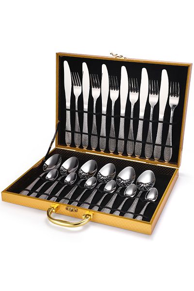 Trendy's 24-piece stainless steel cutlery set, TRENDY'S, chrome