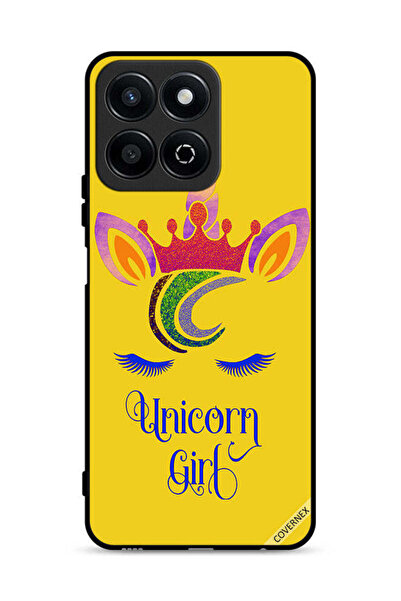 Covernex غطاء حماية لهاتف Honor Play 60 Plus 5G برسومات فتاة وحيد القرن