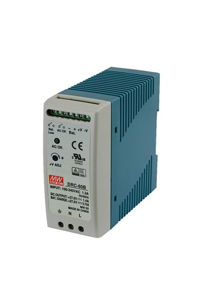 Meanwell Sursă de alimentare în comutație, 27.6V / 1.4A + 0.75A, șină DIN, rezervă - MEAN WELL DRC-60B