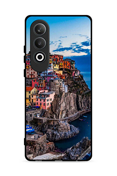 Covernex غطاء حماية لهاتف Oppo K12 Plus 5G بطبعة منازل ملونة على البحر