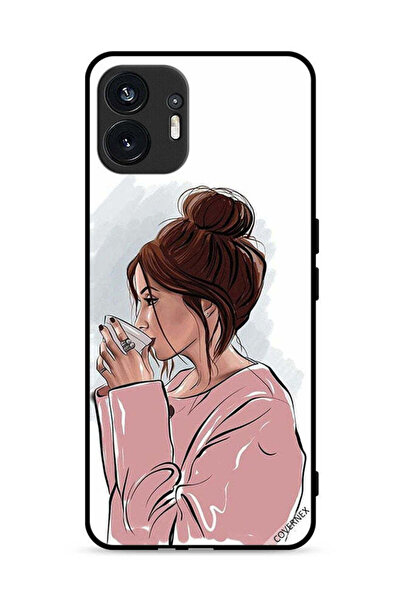 Covernex Nothing Phone (2) 5G Protective Case Cover Girl Drinking Tea Art