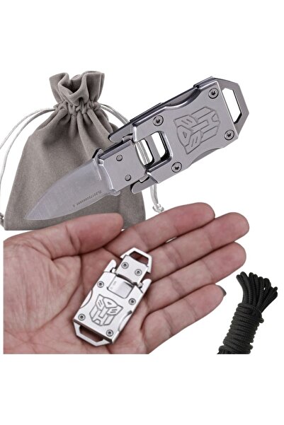 OEM Pocket Survival Knife, 7x3x0.2 cm, Stainless Steel, Silver
