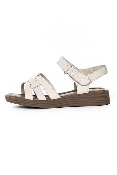 FORMAZIONE Women's Sandals with Low Sole KM8282 Cream |