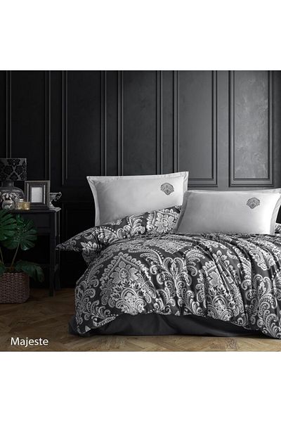 Pucioasa Double bed linen made of 100% cotton, quilted sheet 200x220cm, baroque pattern, Majeste
