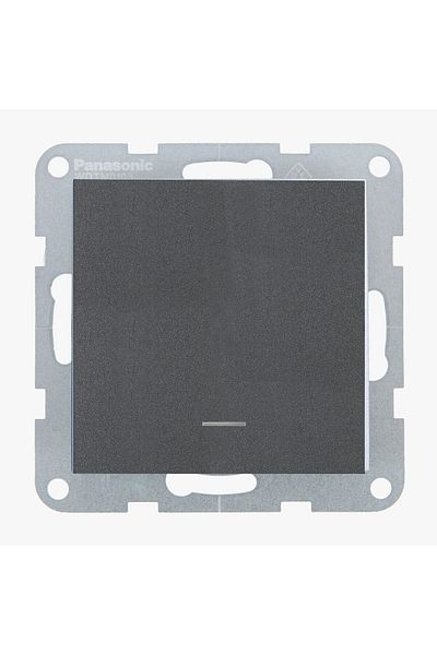 PANASONIC Switch with LED with neutral terminal ON-ON MEC. QC Karre Plus 55 Smoky