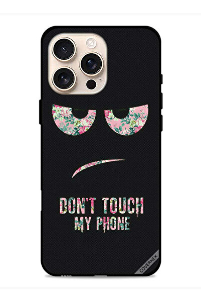Covernex غطاء حماية لجهاز Apple iPhone 16 Pro Max مطبوع عليه عبارة "لا تلمس ه...