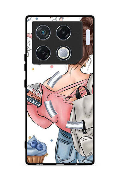 Covernex غطاء حماية لهاتف Infinix GT 20 Pro 5G بتصميم كتب ورسومات يد فتاة