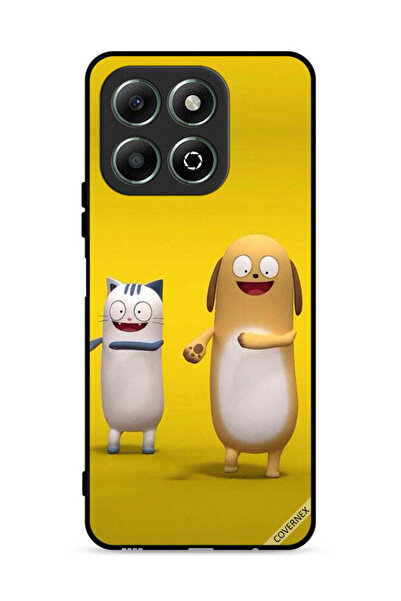 Covernex غطاء حماية لهاتف Honor X6b 4G قصة قطة وكلب